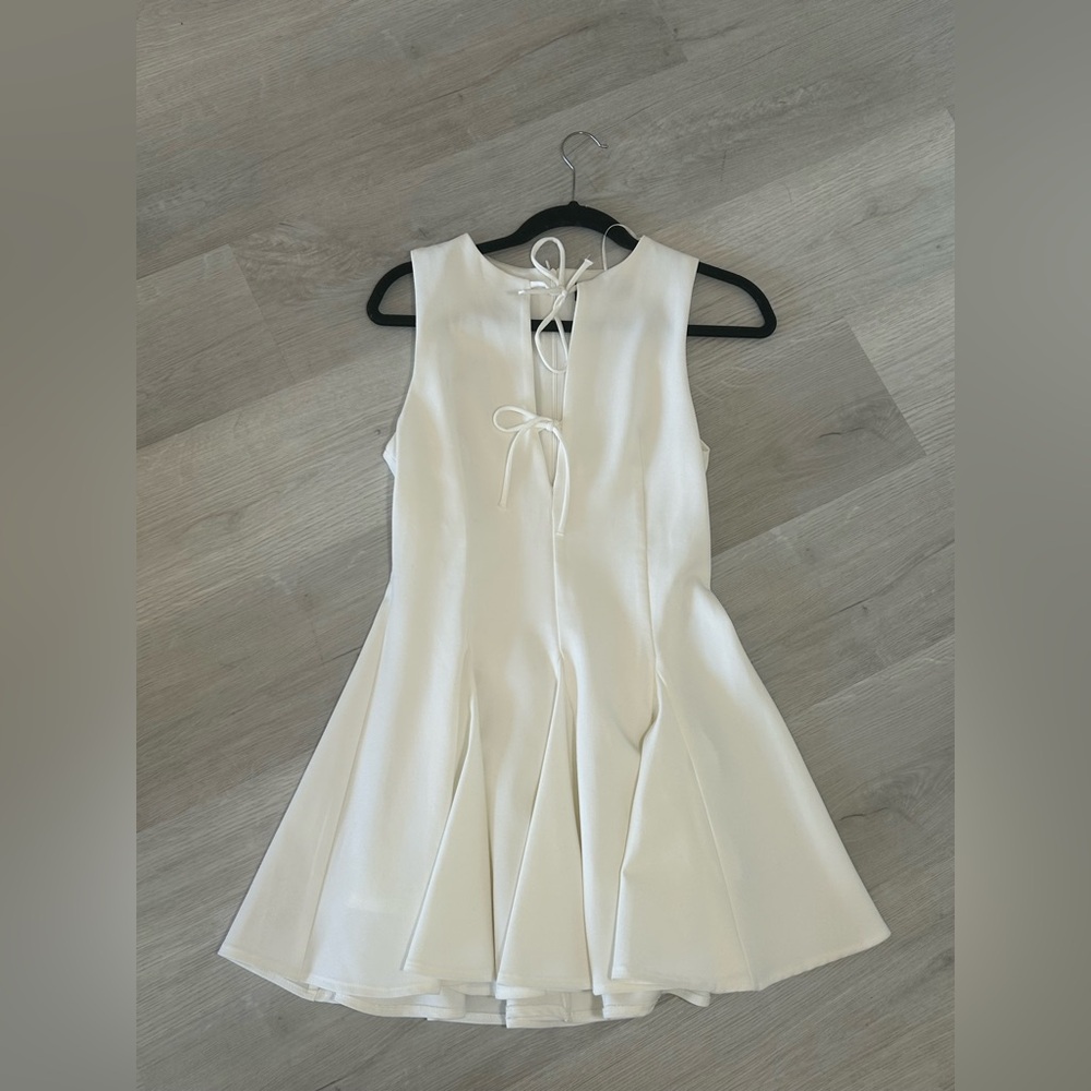 Zara White Sleeveless Mini Dress